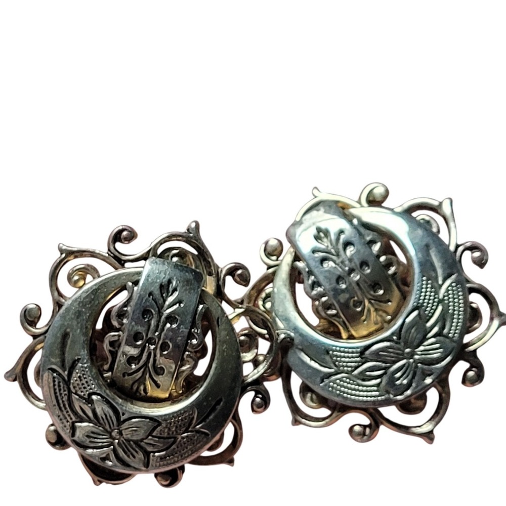 Vintage Signed PAMAR Designer Statement Earrings Retro Runway Costume Jewelry